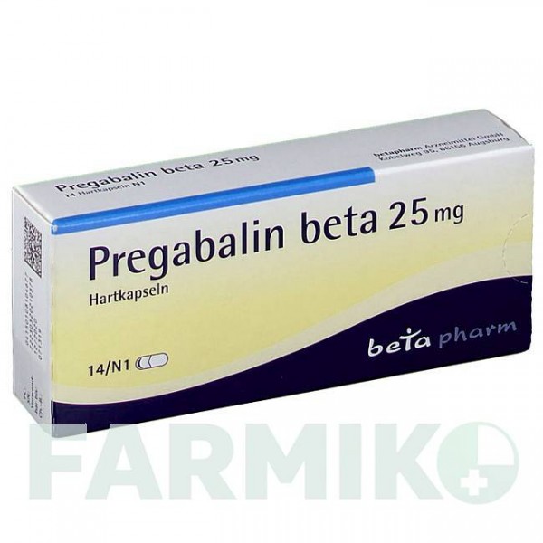 ПРЕГАБАЛИН (PREGABALIN) 25 мг капсулы 14 шт - Прегабалин BETAPHARM