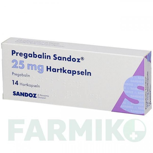 ПРЕГАБАЛІН (PREGABALIN) 25 мг капсули 14 шт - Прегабалін HEXAL