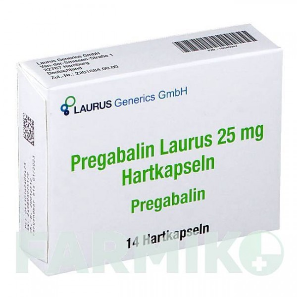 ПРЕГАБАЛІН (PREGABALIN) 25 мг капсули 14 шт - Прегабалін LAURUS GENERICS