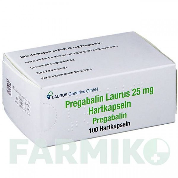 ПРЕГАБАЛИН (PREGABALIN) 25 мг капсулы 100 шт - Прегабалин LAURUS GENERICS
