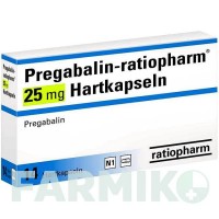 ПРЕГАБАЛИН (PREGABALIN) 25 мг капсулы 14 шт - Прегабалин RATIOPHARM