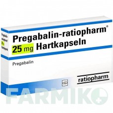 ПРЕГАБАЛІН (PREGABALIN) 25 мг капсули 56 шт - Прегабалін RATIOPHARM