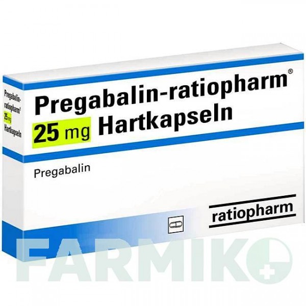 ПРЕГАБАЛИН (PREGABALIN) 25 мг капсулы 56 шт - Прегабалин RATIOPHARM
