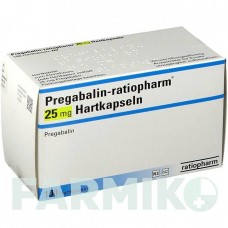 ПРЕГАБАЛІН (PREGABALIN) 25 мг капсули 100 шт - Прегабалін RATIOPHARM
