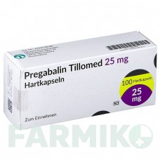 ПРЕГАБАЛІН (PREGABALIN) 25 мг капсули 100 шт - Прегабалін TILLOMED