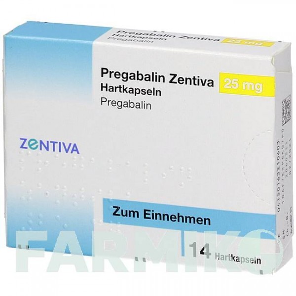 ПРЕГАБАЛИН (PREGABALIN) 25 мг капсулы 14 шт - Прегабалин ZENTIVA