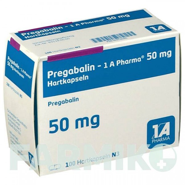 ПРЕГАБАЛИН (PREGABALIN) 50 мг капсулы 100 шт - Прегабалин 1 A PHARMA