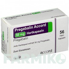 ПРЕГАБАЛІН (PREGABALIN) 50 мг капсули 56 шт - Прегабалін ACCORD HEALTHCARE