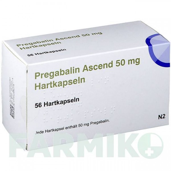 ПРЕГАБАЛИН (PREGABALIN) 50 мг капсулы 56 шт - Прегабалин ASCEND