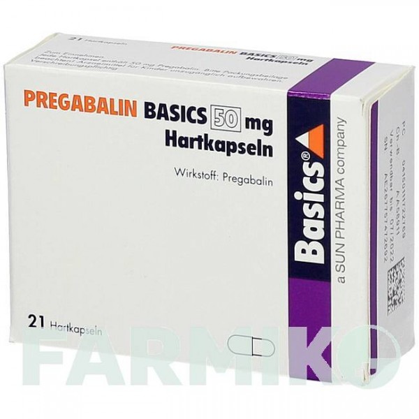 ПРЕГАБАЛІН (PREGABALIN) 50 мг капсули 21 шт - Прегабалін BASICS