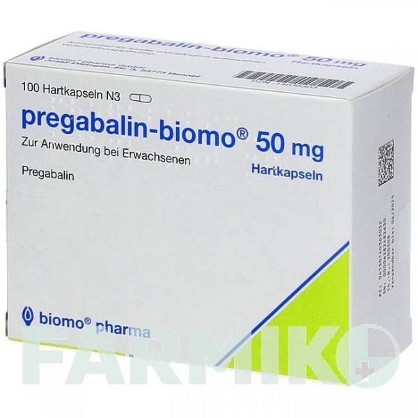 ПРЕГАБАЛИН (PREGABALIN) 50 мг капсулы 100 шт - Прегабалин BIOMO PHARMA