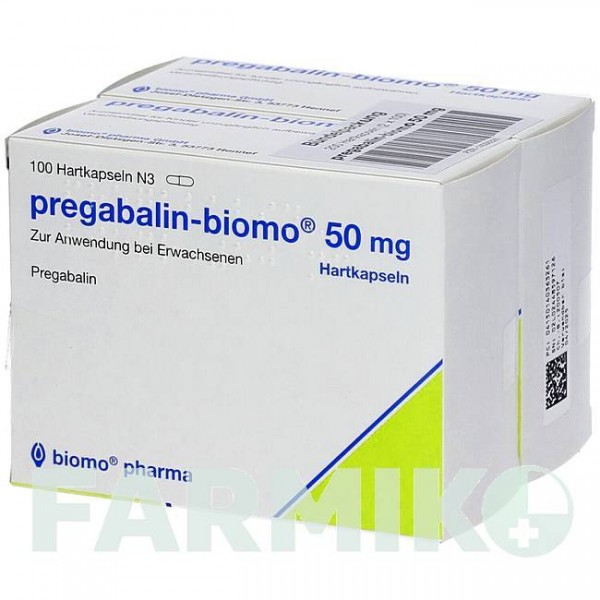 ПРЕГАБАЛИН (PREGABALIN) 50 мг капсулы 200 шт - Прегабалин BIOMO PHARMA