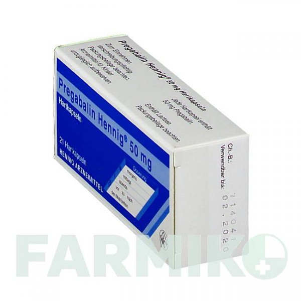 ПРЕГАБАЛІН (PREGABALIN) 50 мг капсули 21 шт - Прегабалін HENNIG