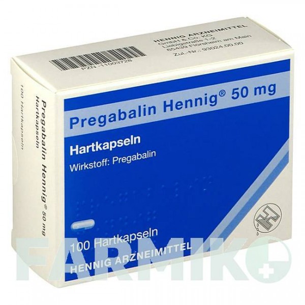 ПРЕГАБАЛИН (PREGABALIN) 50 мг капсулы 100 шт - Прегабалин HENNIG