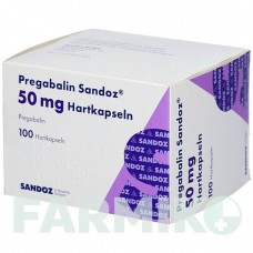 ПРЕГАБАЛІН (PREGABALIN) 50 мг капсули 100 шт - Прегабалін HEXAL