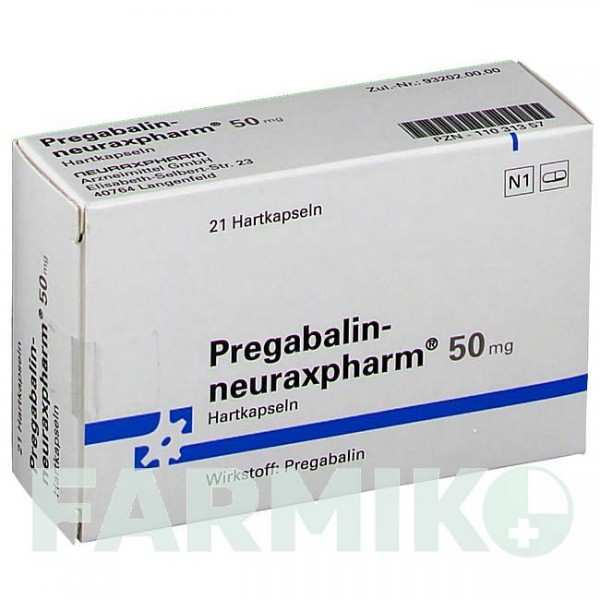 ПРЕГАБАЛІН (PREGABALIN) 50 мг капсули 21 шт - Прегабалін NEURAXPHARM