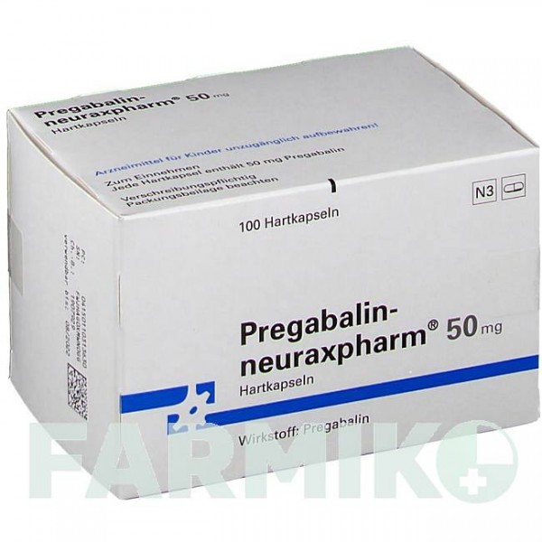 ПРЕГАБАЛІН (PREGABALIN) 50 мг капсули 100 шт - Прегабалін NEURAXPHARM
