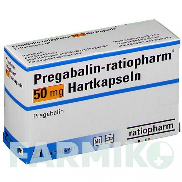 ПРЕГАБАЛИН (PREGABALIN) 50 мг капсулы 21 шт - Прегабалин RATIOPHARM