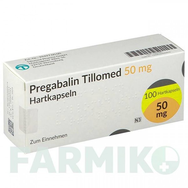 ПРЕГАБАЛИН (PREGABALIN) 50 мг капсулы 100 шт - Прегабалин TILLOMED