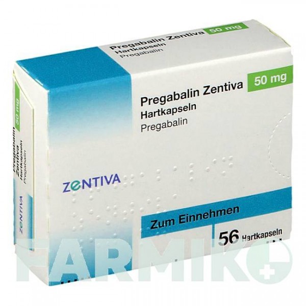 ПРЕГАБАЛІН (PREGABALIN) 50 мг капсули 56 шт - Прегабалін ZENTIVA