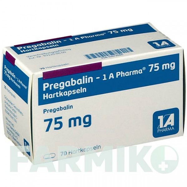 ПРЕГАБАЛИН (PREGABALIN) 75 мг капсулы 70 шт - Прегабалин 1 A PHARMA