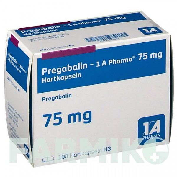 ПРЕГАБАЛИН (PREGABALIN) 75 мг капсулы 100 шт - Прегабалин 1 A PHARMA