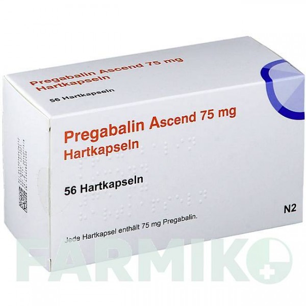 ПРЕГАБАЛИН (PREGABALIN) 75 мг капсулы 56 шт - Прегабалин ASCEND
