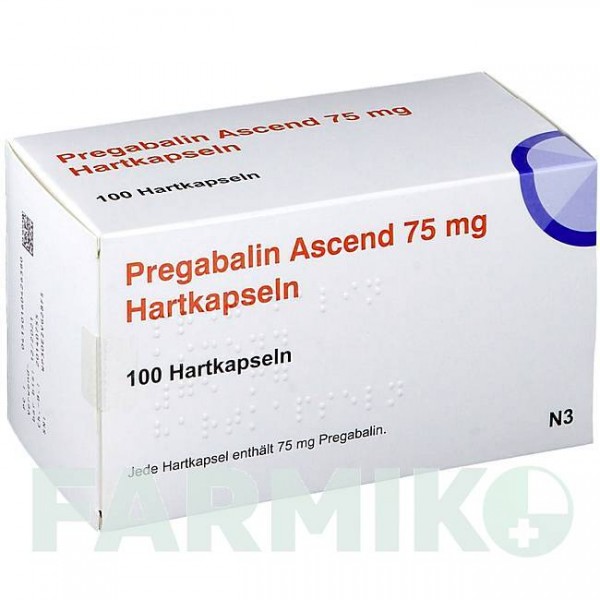 ПРЕГАБАЛИН (PREGABALIN) 75 мг капсулы 100 шт - Прегабалин ASCEND