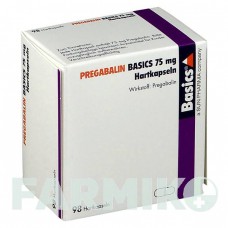 ПРЕГАБАЛИН (PREGABALIN) 75 мг капсулы 98 шт - Прегабалин BASICS