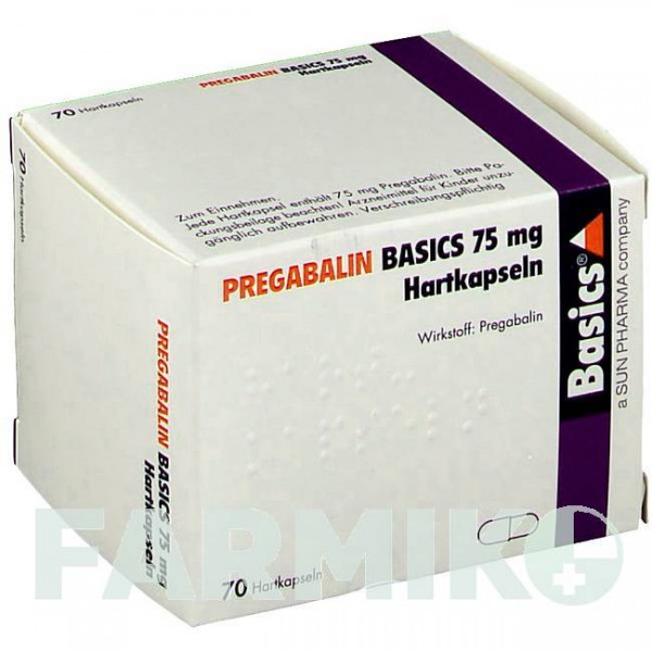 ПРЕГАБАЛІН (PREGABALIN) 75 мг капсули 70 шт - Прегабалін BASICS