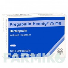 ПРЕГАБАЛИН (PREGABALIN) 75 мг капсулы 100 шт - Прегабалин HENNIG