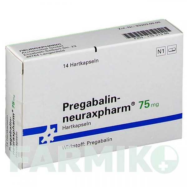 ПРЕГАБАЛИН (PREGABALIN) 75 мг капсулы 14 шт - Прегабалин NEURAXPHARM