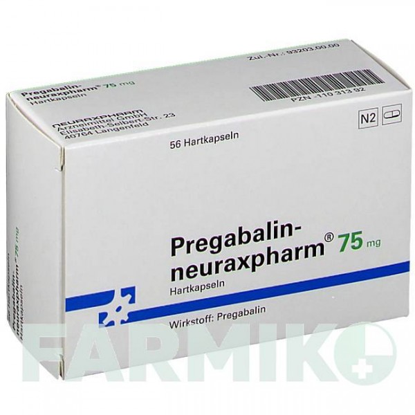 ПРЕГАБАЛІН (PREGABALIN) 75 мг капсули 56 шт - Прегабалін NEURAXPHARM