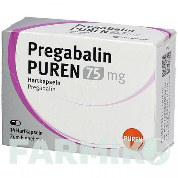 ПРЕГАБАЛИН (PREGABALIN) 75 мг капсулы 14 шт - Прегабалин PUREN PHARMA