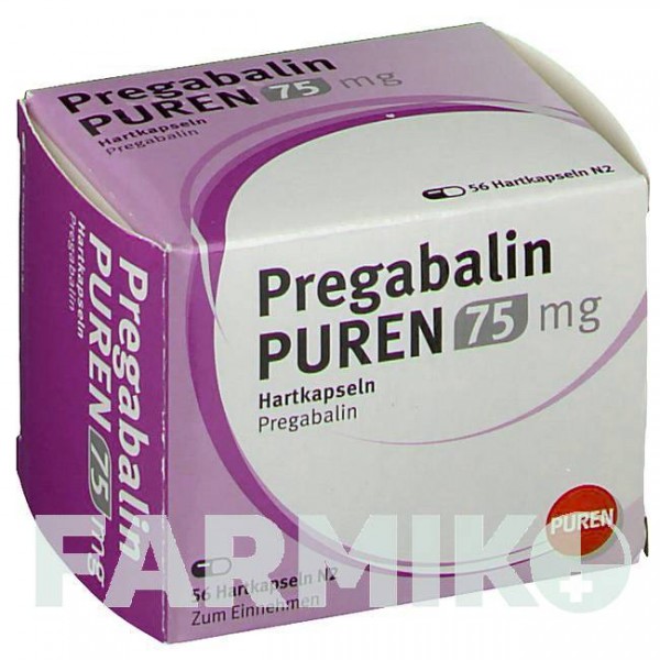 ПРЕГАБАЛИН (PREGABALIN) 75 мг капсулы 56 шт - Прегабалин PUREN PHARMA