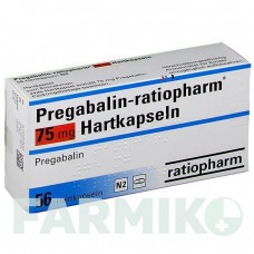 ПРЕГАБАЛИН (PREGABALIN) 75 мг капсулы 56 шт - Прегабалин RATIOPHARM