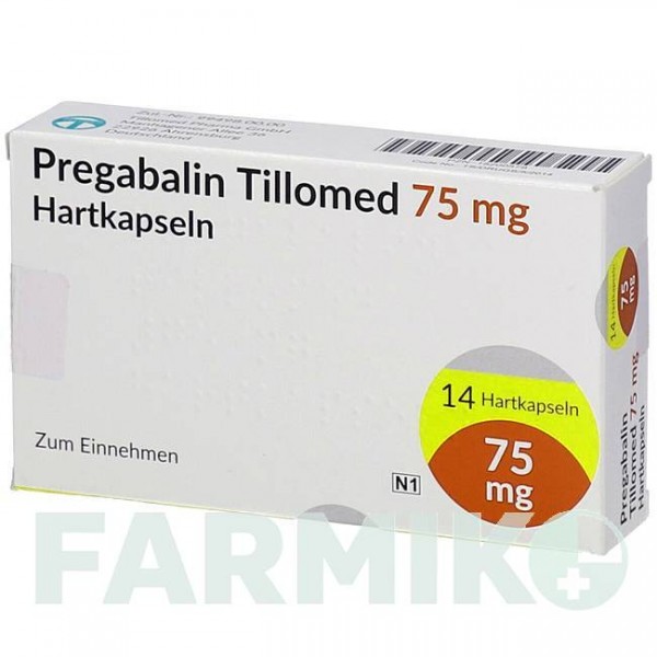 ПРЕГАБАЛИН (PREGABALIN) 75 мг капсулы 14 шт - Прегабалин TILLOMED