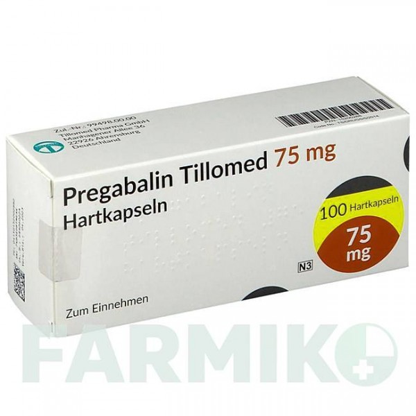 ПРЕГАБАЛИН (PREGABALIN) 75 мг капсулы 100 шт - Прегабалин TILLOMED