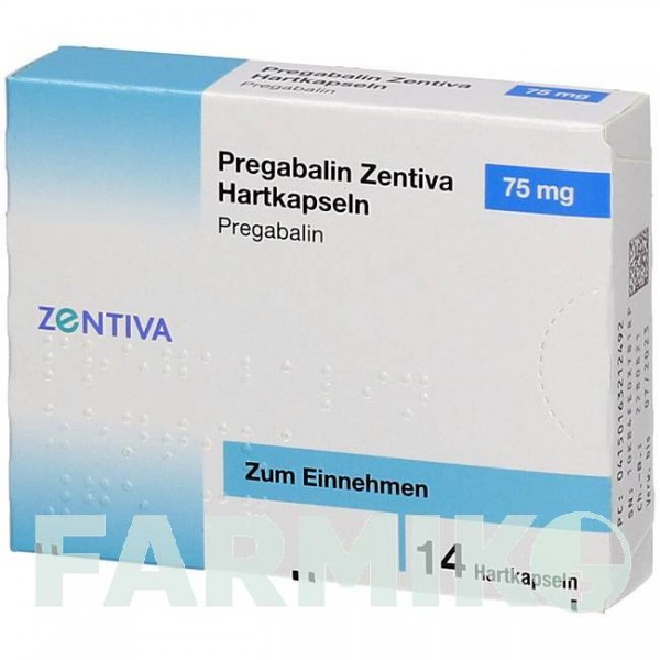 ПРЕГАБАЛИН (PREGABALIN) 75 мг капсулы 14 шт - Прегабалин ZENTIVA
