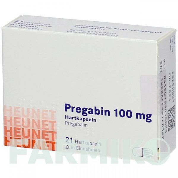 ПРЕГАБІН (PREGABIN) 100 мг капсули 21 шт - Прегабалін HEUNET PHARMA