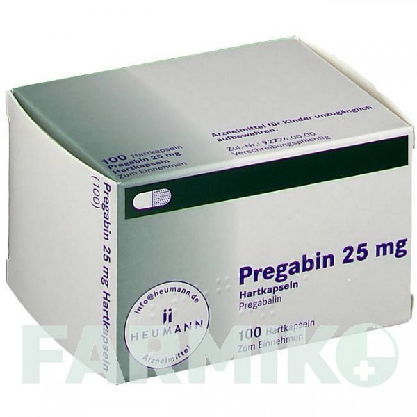 ПРЕГАБИН (PREGABIN) 25 мг капсулы 56 шт - Прегабалин HEUMANN PHARMA