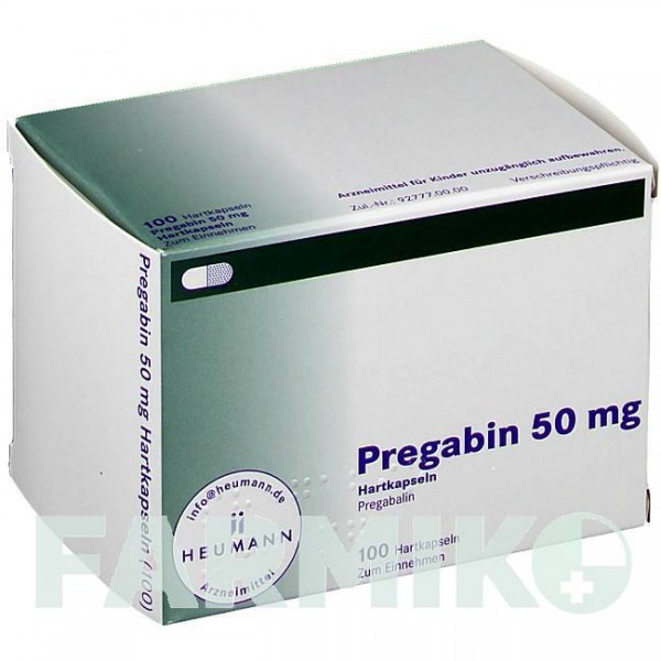 ПРЕГАБИН (PREGABIN) 50 мг капсулы 100 шт - Прегабалин HEUMANN PHARMA