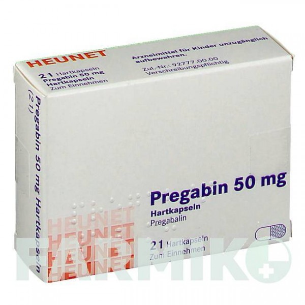 ПРЕГАБІН (PREGABIN) 50 мг капсули 21 шт - Прегабалін HEUNET PHARMA