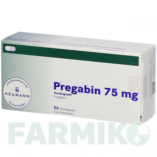 ПРЕГАБИН (PREGABIN) 75 мг капсулы 56 шт - Прегабалин HEUMANN PHARMA