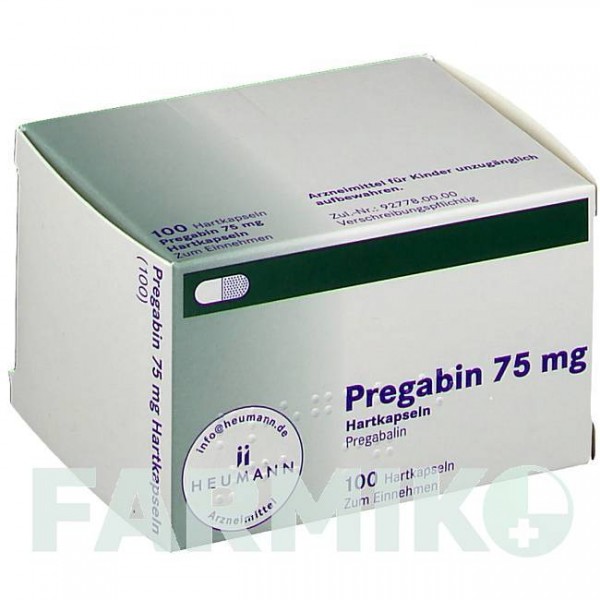ПРЕГАБИН (PREGABIN) 75 мг капсулы 100 шт - Прегабалин HEUMANN PHARMA