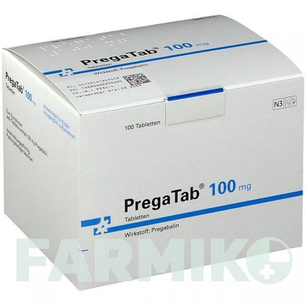 ПРЕГАТАБ (PREGATAB) 100 мг таблетки 100 шт - Прегабалін NEURAXPHARM
