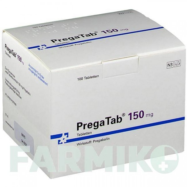 ПРЕГАТАБ (PREGATAB) 150 мг таблетки 100 шт - Прегабалин NEURAXPHARM