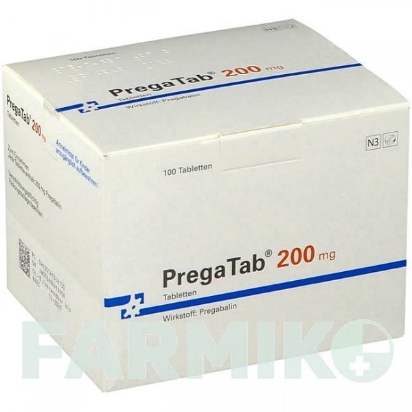 ПРЕГАТАБ (PREGATAB) 200 мг таблетки 100 шт - Прегабалін NEURAXPHARM