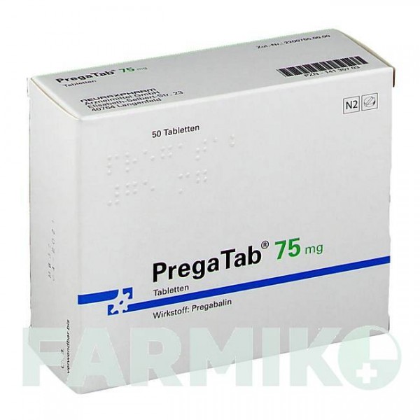 ПРЕГАТАБ (PREGATAB) 75 мг таблетки 50 шт - Прегабалин NEURAXPHARM