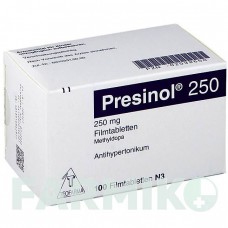ПРЕСИНОЛ (PRESINOL) 250 таблетки 100 шт - Метилдопа TEOFARMA